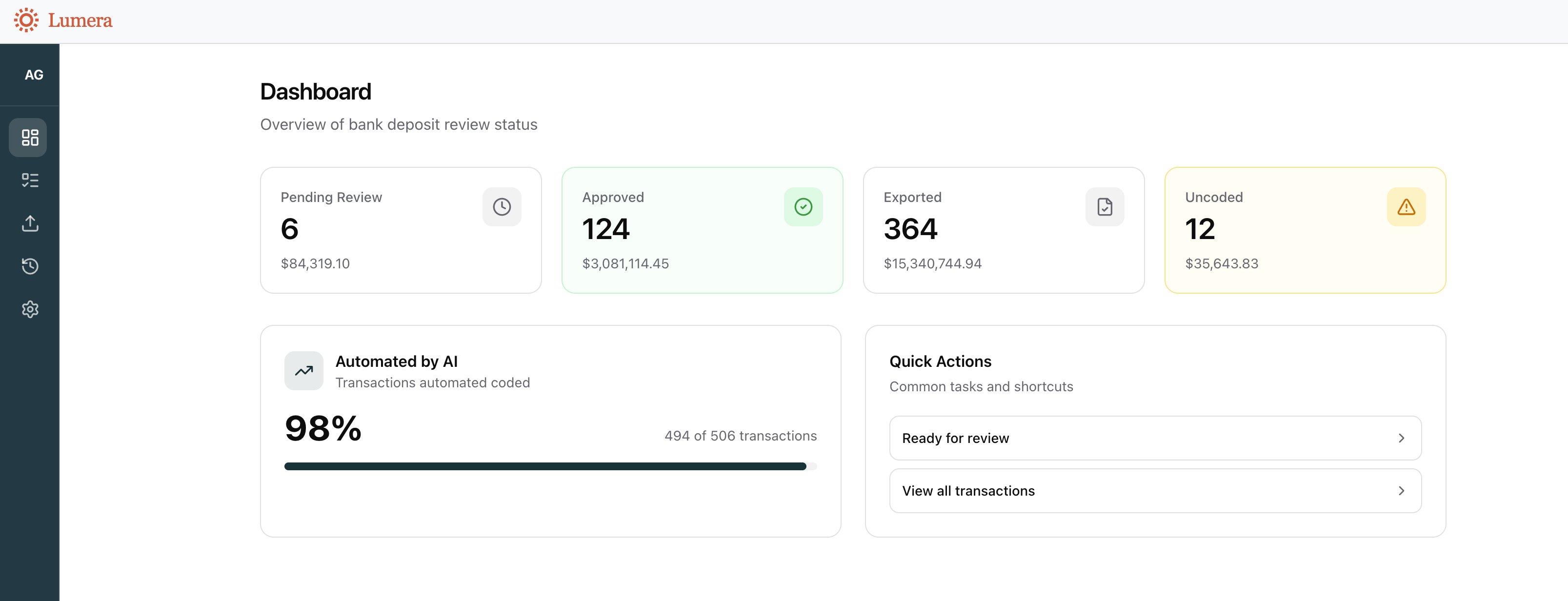 Lumera Interface Lumera - Put AI to Work for Finance